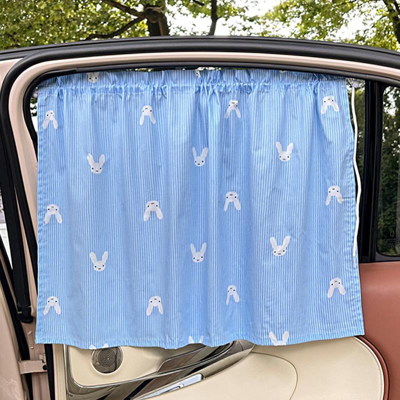 Car curtains sunshade baby small floral car sunshade sunscreen privacy curtain suction cup sunshade