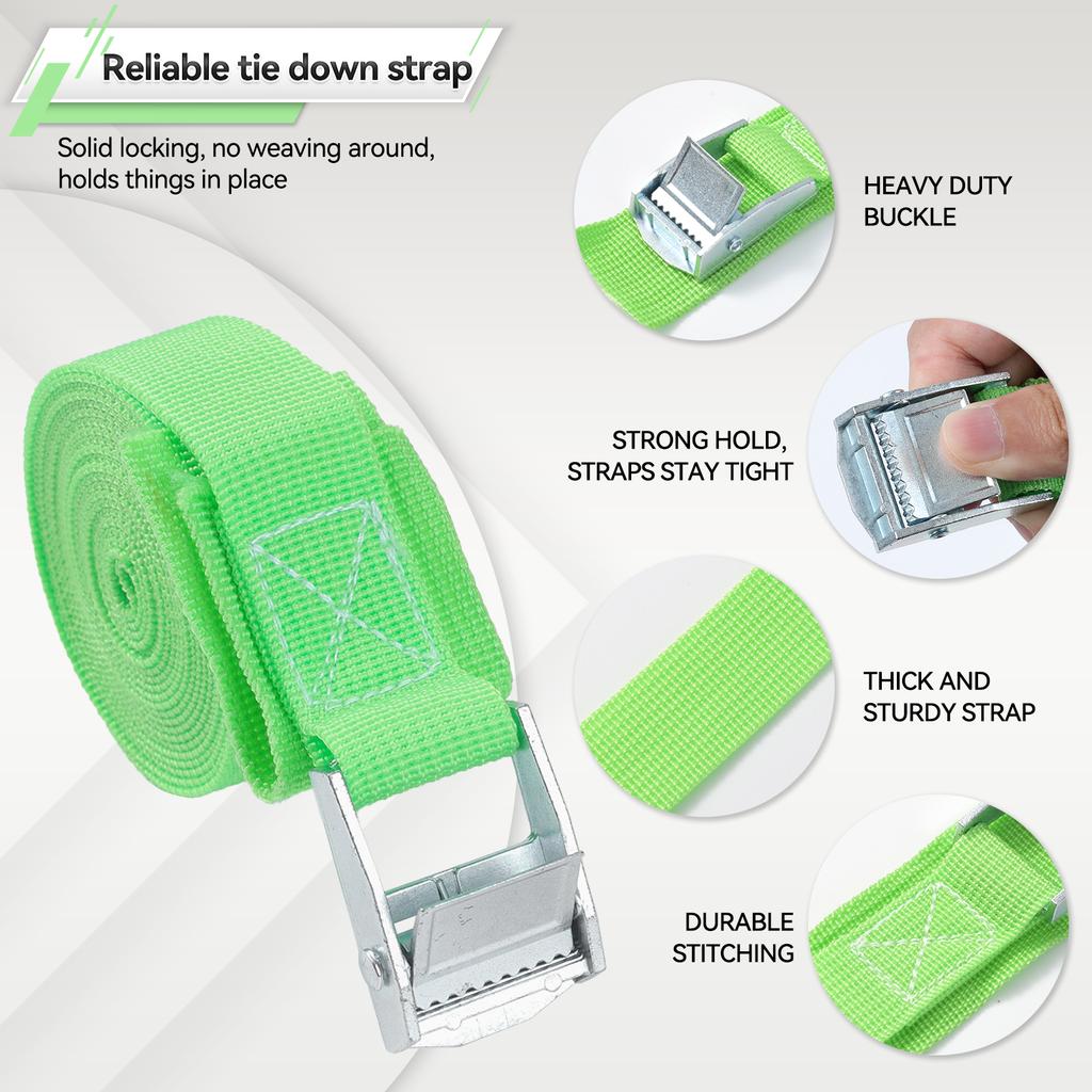 6 шт. 2,5 м крепежные ремни кулачковая пряжка нейлон быстросъемный грузовой стяжной ремень багажник на крышу автомобиля багаж байдарка каноэ гамак