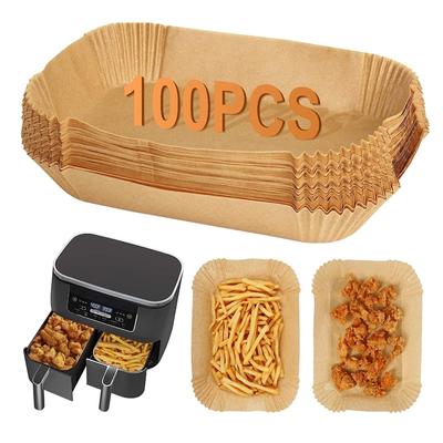 100 вкладышей для фритюрниц, одноразовые бумажные вкладыши, антипригарный пергамент для двойного ниндзя