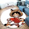 Ковер круглый с изображением Манки Д. Луффи из One Piece, ковер для гостиной, спальни, дивана, игровой комнаты, нескользящий коврик