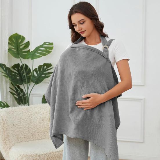 Накидка для кормления грудью Женский плащ для кормления Дышащая ткань Регулируемые ремешки Покрытие на 360 градусов Шаль для кормления