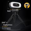 PC Webcam with Microphone, 2K/4K Streaming, USB, Full HD Autofocus, Driver-Free, Ideal for Online Classes