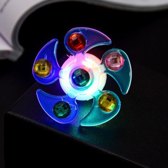 Spinning Top Luminous Ring Wrist Band Adjustable Portable Fidget Spinner Toy Bracelet