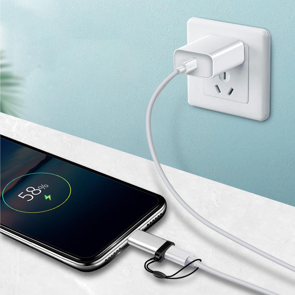 Адаптер-конвертер USB C Female to USB Male с шнурком, поддержка зарядки и синхронизации данных для портативного телефона