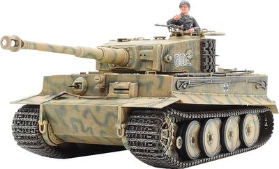 Tamiya 1/35 Военная миниатюра Серия Нет. 194 Немецкий тяжелый танк Тигр I Средняя версия Пластиковая модель 35194