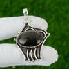 Овальный Натуральный Обсидиан с Серебристым Блеском Стерлинговое Серебро Модный Уникальный Подвеска Ювелирное Изделие