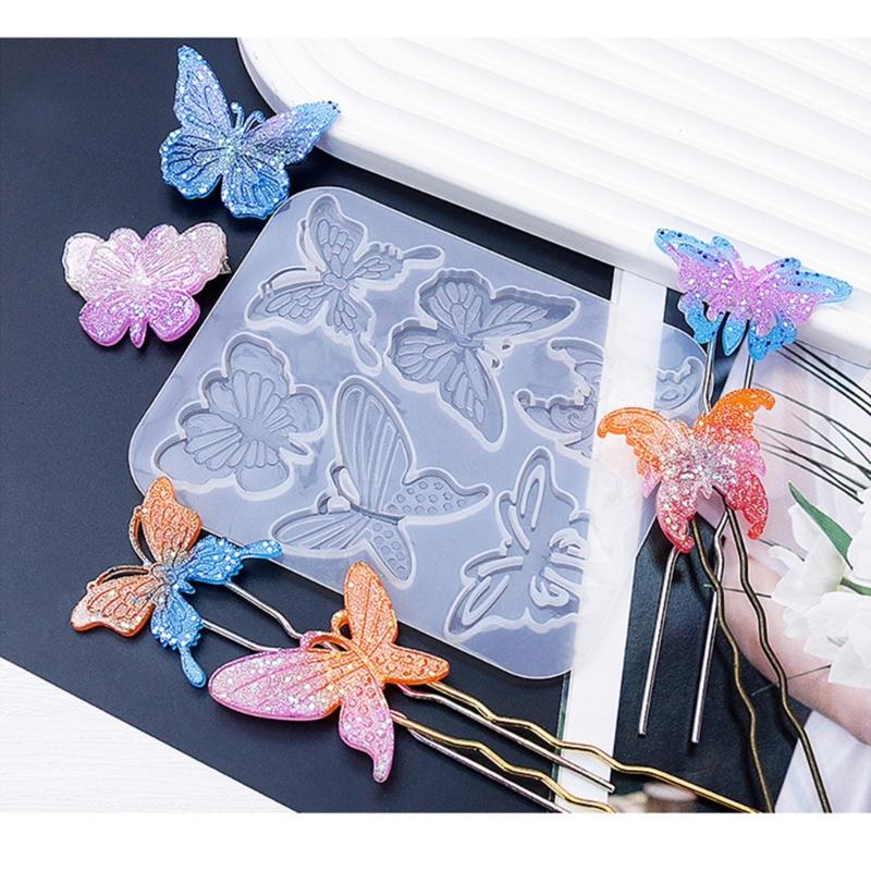 Форма для сережек, привлекательная форма для сережек в форме бабочки, индивидуальные силиконовые формы для ушных подвесок для энтузиастов рукоделия