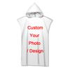 Customize Photo Beach Towels Quick Dry Hooded Cloak Bath Towels Adult Kids Parent-Child Surf Poncho Bathrobe For Swimming