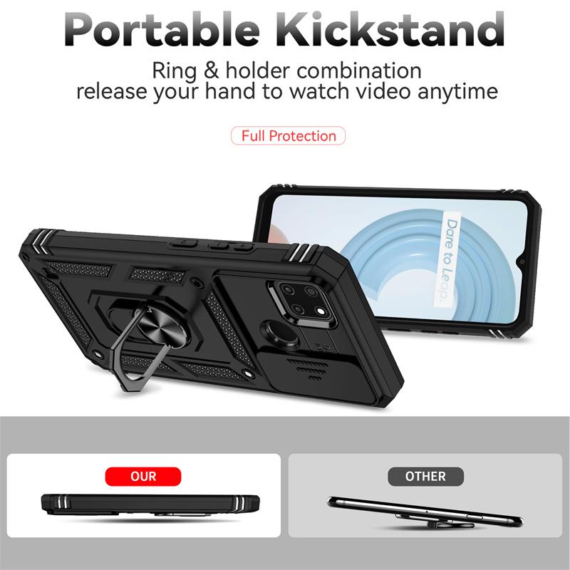 Чехол-держатель с магнитным кольцом для Realme C21Y C25Y C11 2021, защитные чехлы для камеры для Oppo Realme C 21Y 25Y 11