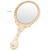 Rose Gold Vintage Portable Makeup Mirror Hand Hold Oval Round Noble Court Style Beauty Tool for On-the-Go Application
