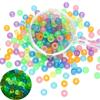 26g 9x6mm Luminous Beads Acrylic Bucket Loose Spacer Beads Charm Big Hole for DIY Jewellery Making