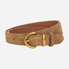 Trendy Pin Buckle Waistband Casual Business Waist Strap Women Suede Leather Belt