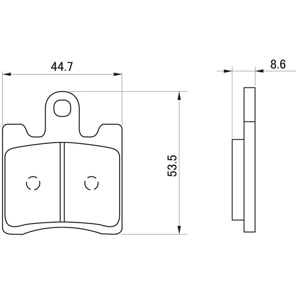 Тормозные колодки Daytona для мотоциклов Hyper Pad (Полуметаллическая накладка) FJR1300 (06-21) Скайвейв 400 (01-06)