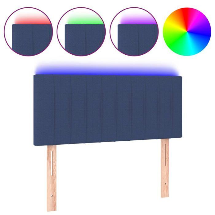 VidaXL LED Headboard Bedroom Furniture Single Bed Accessory Headboard Bed Frame Interior Blue 3121846