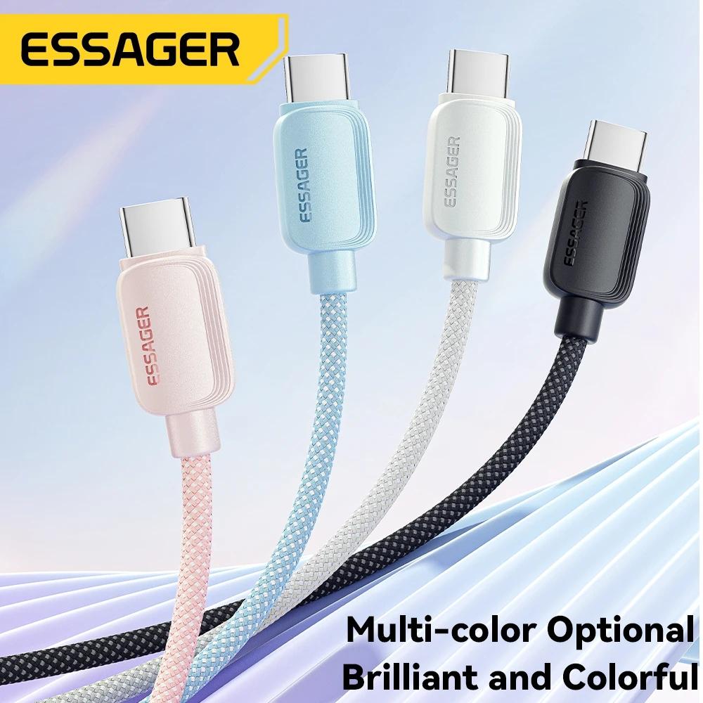 Essager 100 Вт PD USB C Type C кабель для быстрой зарядки зарядный кабель USB-C 5A TypeC кабель для Huawei Macbook Samsung Xiaomi POCO