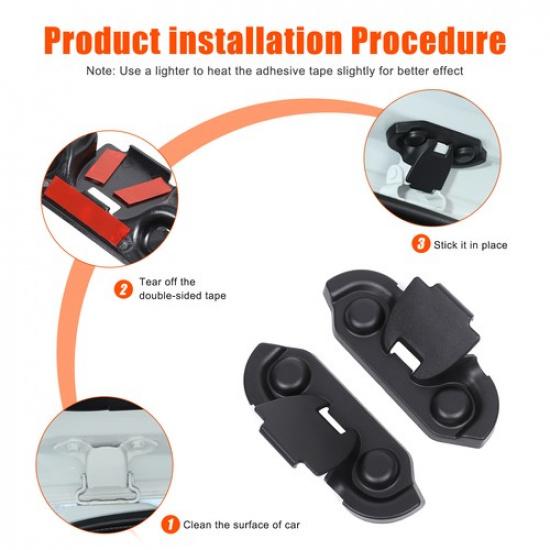 Black ABS Tailgate Screw Protection Cover Trim For Toyota Prado LC250 2024+