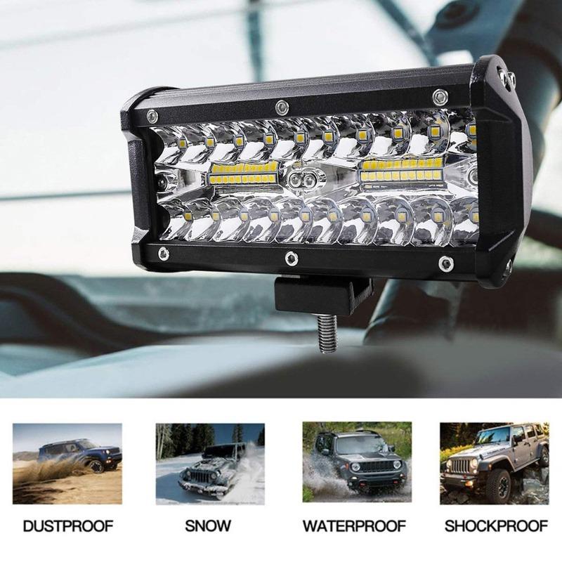 7 Inch 120W Combo Led Light Bars Spot Flood Beam 4x4 Spot 12V 24V 4WD Barra LED Headlight For Auto Boats SUV ATV ILight.