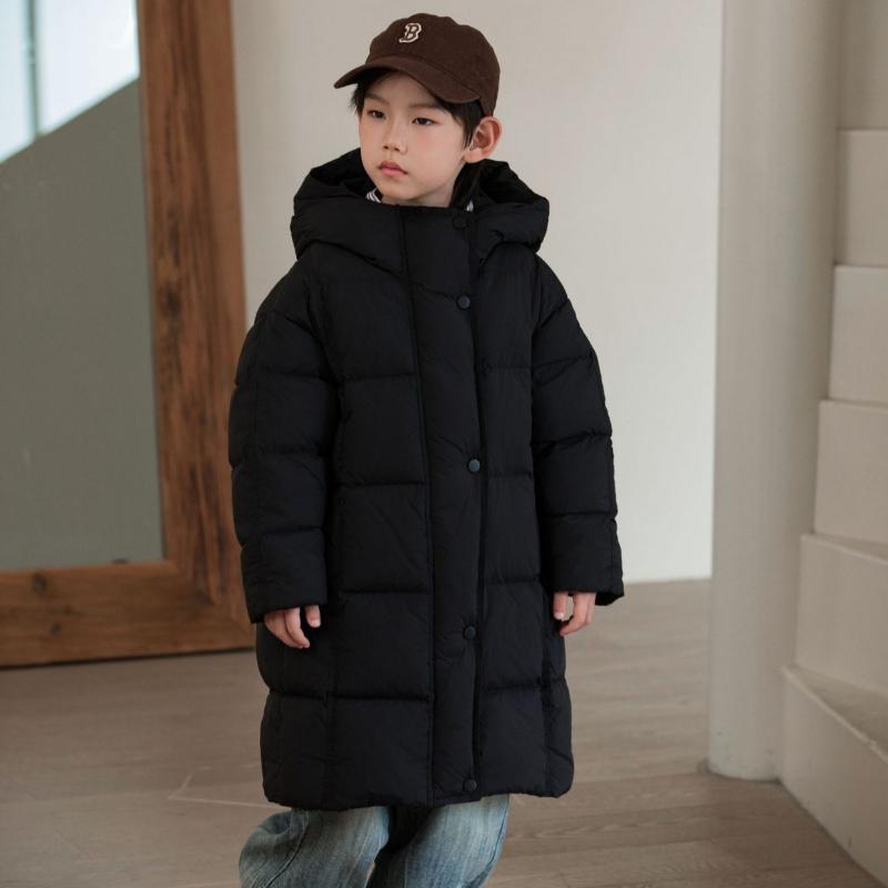 New Winter Down Jacket Korean Style Thick Long Children's Coat Boys and Girls Winter Clothes