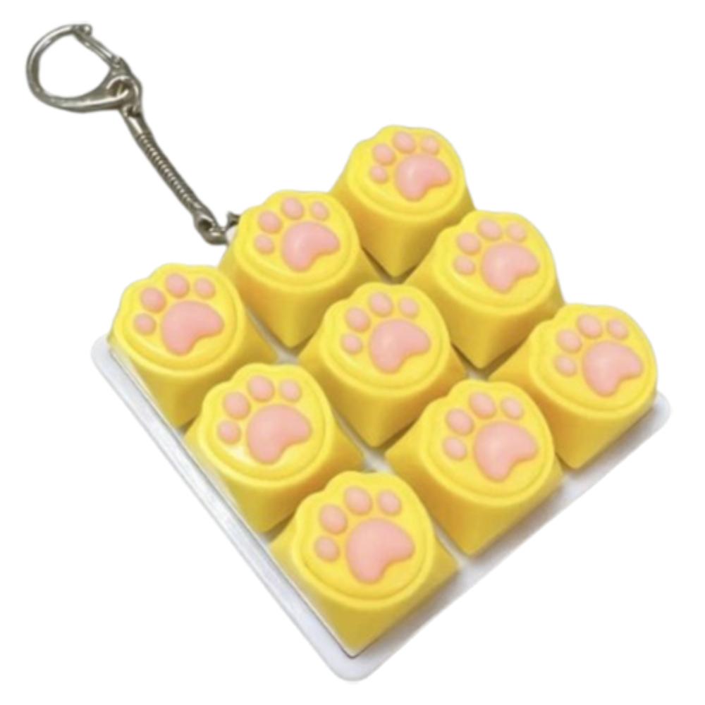 Mechanical Keycaps Cat Paw Keychain 9 Keyboard Stress Relief Pendant  Pass Time