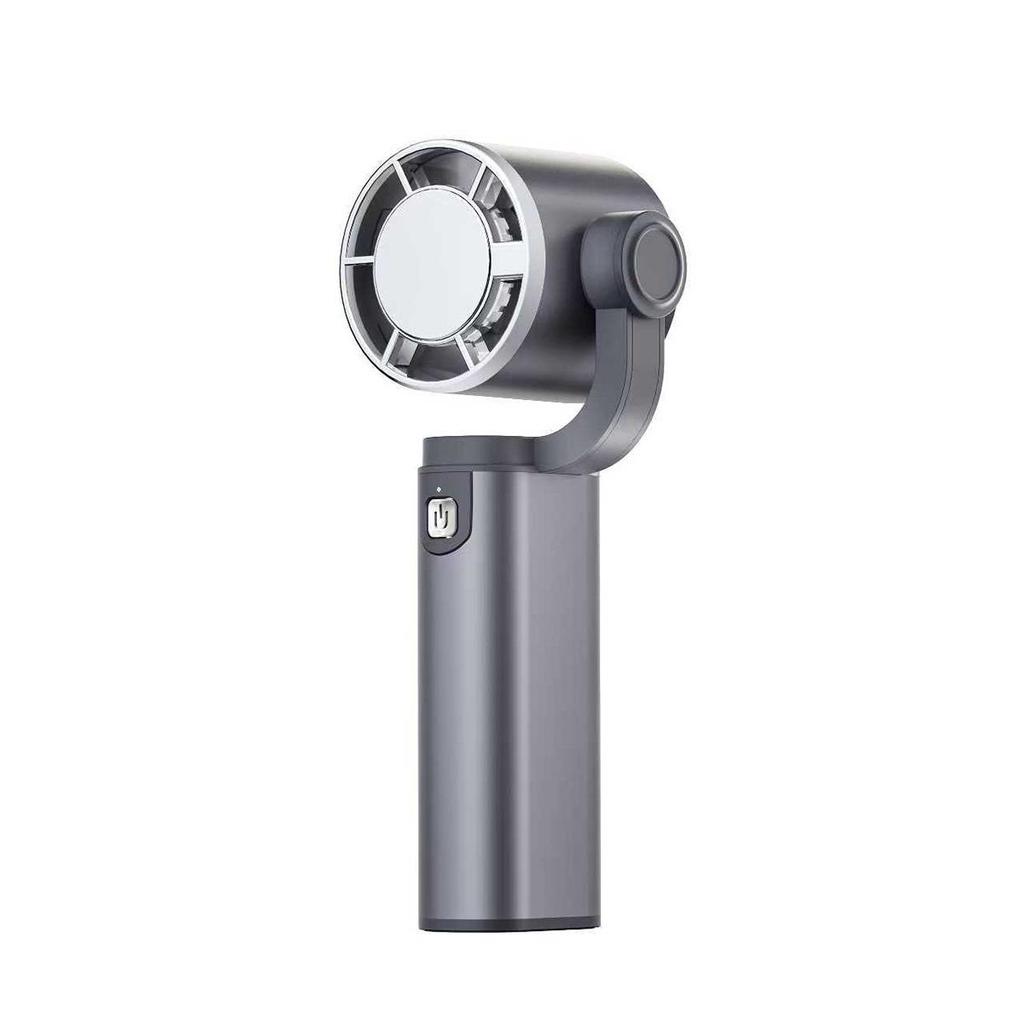 High-Speed Portable USB Aluminum Handheld Fan with Gimbal for Outdoor Cooling