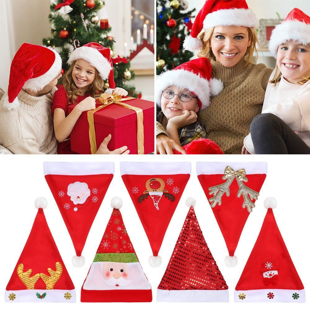 Christmas Gift Lovely Classic Santa Claus Cap Christmas Hat Festival Supplies Plush