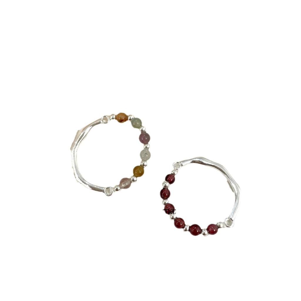 Элегантное полукруглое женское кольцо с бусинами — минималистичный роскошный дизайн