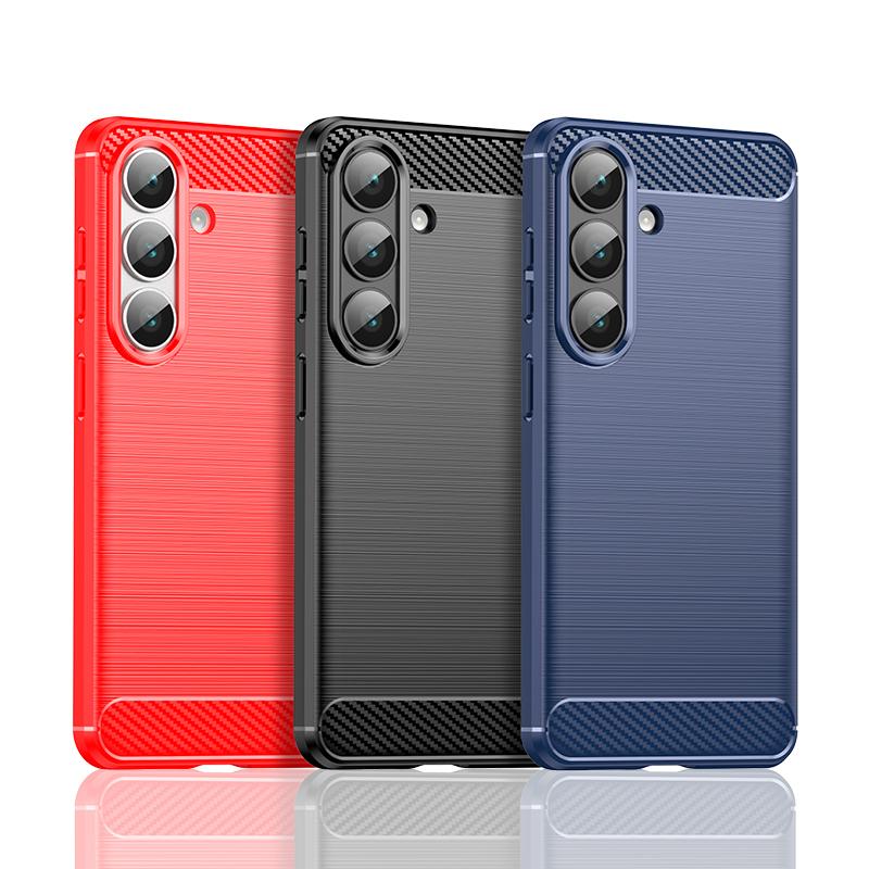 For Cover Samsung Galaxy S26 Case For Samsung S26 Pro S26Ultra S26Plus Soft Silicone Carbon Fiber Back Case For Samsung S26 Case