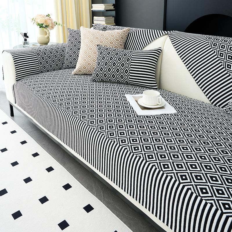 Premium Sofa Cushion New Four-Season Universal Straight Row Seat Cushion Fixed Non-Slip Sofa Cover Cloth Towel