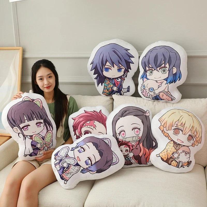 45Cm Demon Slayer Plush Pillow Doll - Cute Soft Toy With Characters Tanjirou Nezuko Zenitsu Giyuu Kanao Kamado Ideal Gift