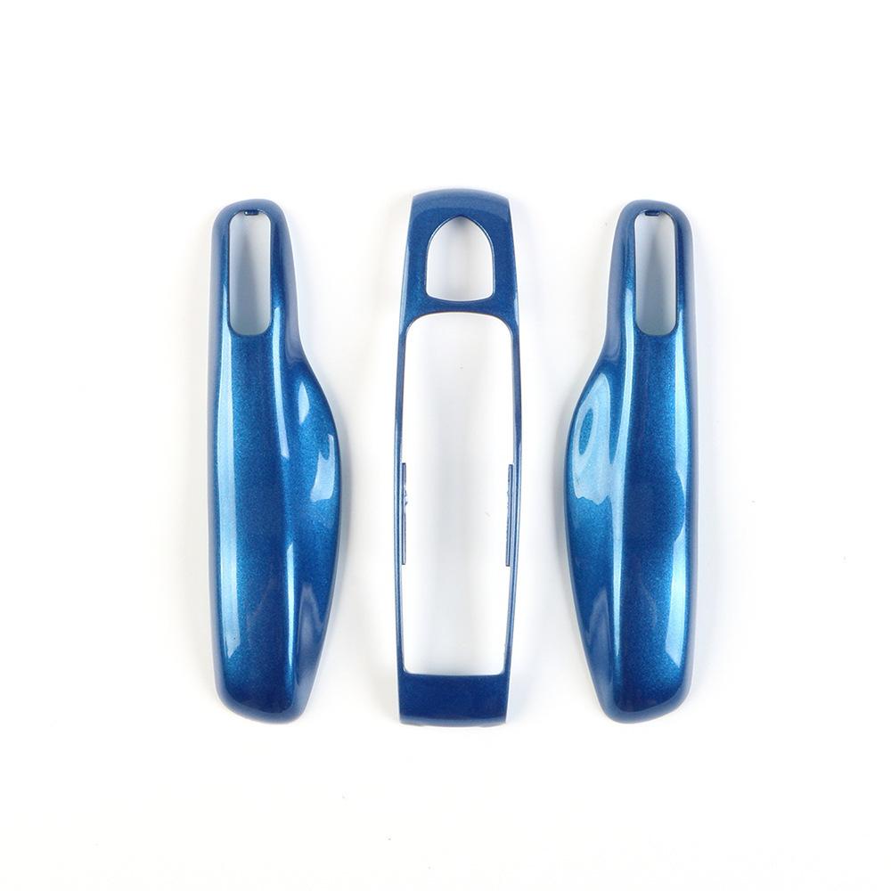 Sapphire Blue Luxury ABS Plastics Car Key Case Cover Shell for Porsche Boxster Cayman Panamera Cayenne Macan 718/911 Taycan