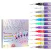 12Piece Nail Design Brush Pen Set with Smudgeproof Inks and Comfort Grip for Detailed Nail Art Creations