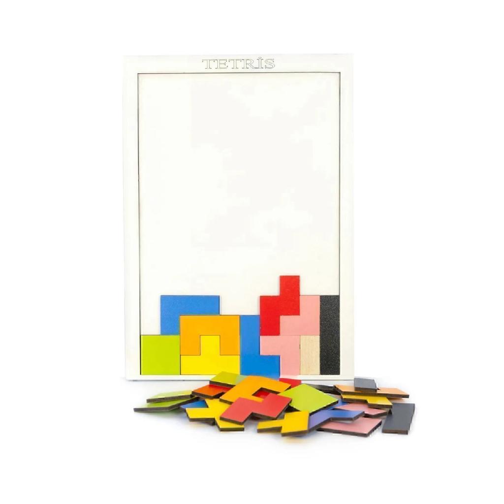 Wooden Tetris Block Puzzle Intelligence Toy Montessori Skill Development Hand Skill To Toy