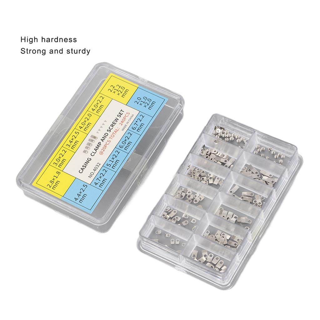 240 шт. зажим для корпуса часов адаптер корпус механизм крепежный винт шайба для ETA 2824 2836 2846