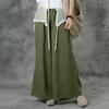 Ladies New European and American Large Size Loose Cotton and Linen Casual Trousers for Women
