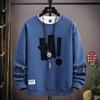 Spring  Autumn Men's Sweatshirt Japan Cartoon Cat Sportswear Long Sleeved O Neck T-shirt  Harajuku High Street Men Clothing 2024