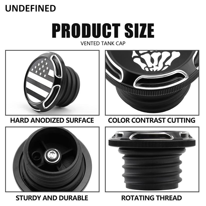 Motorcycle Skull Fuel Tank Gas Cap Cover Vented For Harley Dyna FXD Softail FLST Touring Street Electra Glide Road King 96-2022