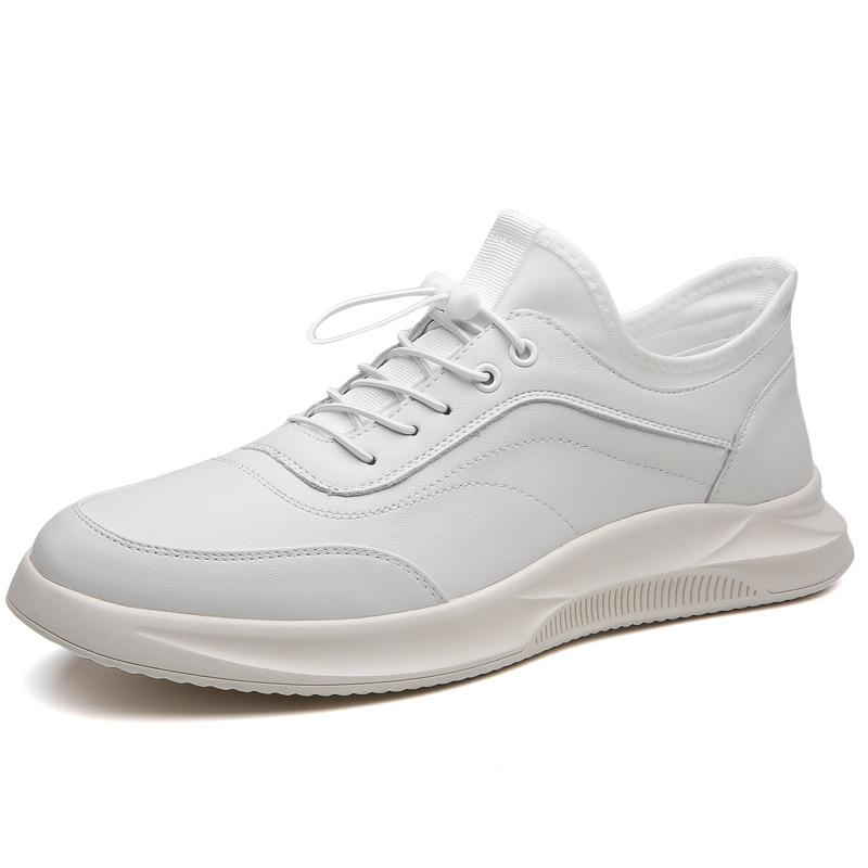 Модная Новая Мужская Обувь Повседневные Кроссовки Обувь из Натуральной Кожи Мужская Весенне-Осенняя Легкая Мягкая Подошва Противоскользящая Обувь для Ходьбы на Каждый День