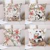 Panda and Rabbit Decorative Pillowcases Living Room Office Home Pillowcases Car Ornaments