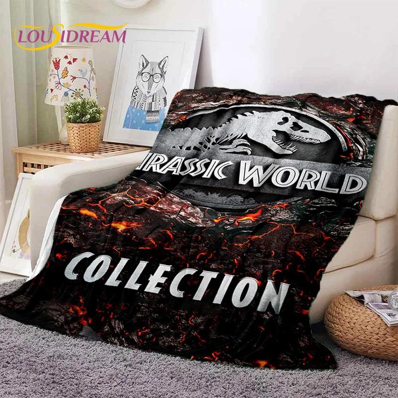 3D Мультяшное Одеяло из Мягкой Фланели с Динозаврами Парка Юрского периода для Кроватей, Спальни, Дивана, Пикника, Плед для Отдыха на Открытом Воздухе, Подарок