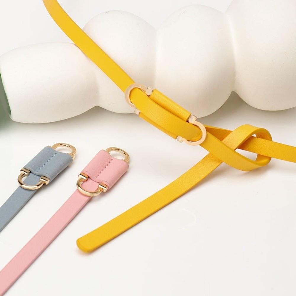 PU Leather Slim Belt Thin Dress Belt Versatile Suit Belt Women Accessories