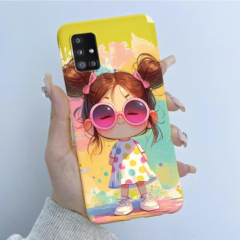 Чехол для телефона Samsung Galaxy A51 A71 5G Девочка с бабочкой Мягкий силикон ТПУ Задняя крышка SM-A516B A516N A516V A716V A716U Чехлы