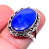 Кольцо из чистого серебра 925 пробы с натуральным лазуритом ручной работы S.6.5 z5U22