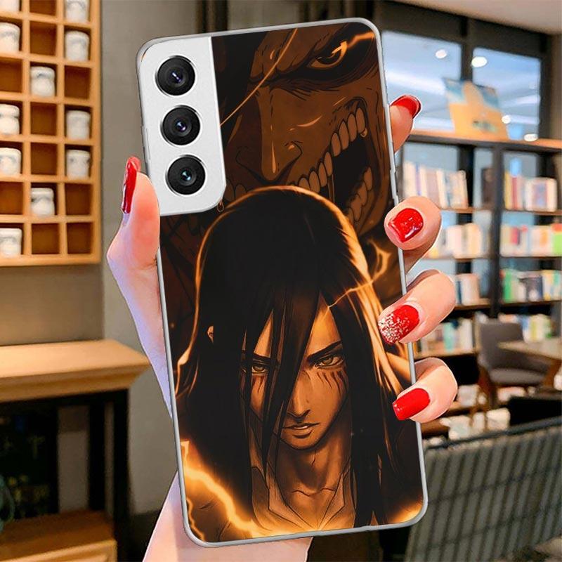 Attack Eren Cover Phone Case For Samsung Galaxy S26 S25 Edge S24 Ultra S23 S22 Plus S21 S20 FE Soft Fundas Shell Galaxy S25 S24