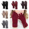 Korean Style Full Finger Mittens  Cycling Driving Gloves Simple Velvet Gloves  Outdooor