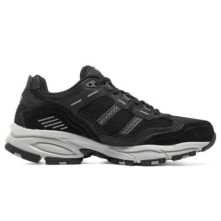 Skechers Vigor 2.0 Сетчатые Кожаные Удобные Низкие Повседневные Кроссовки Мужские Черный Угольно-Серый 237067-BKCC