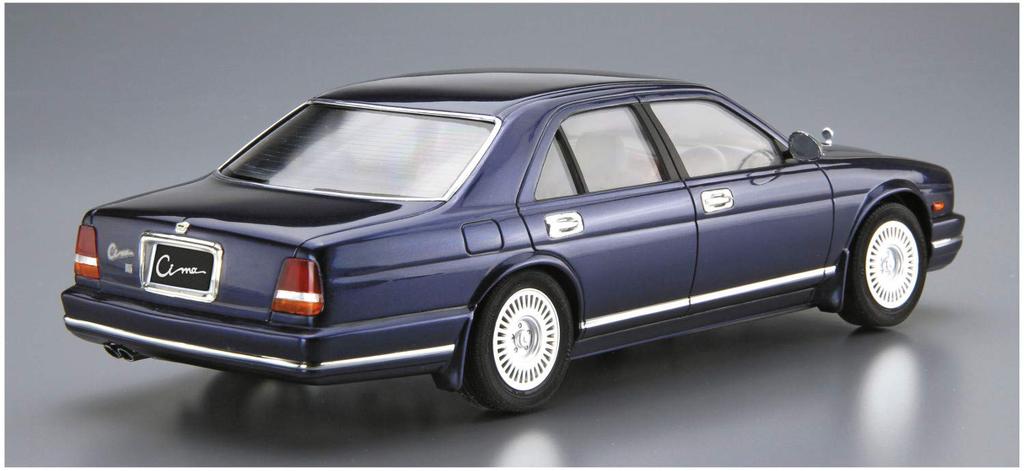 Aoshima Bunka Kyozai The Model Car Series Nissan Y32 Cima Type III Limited L AV 1991 Пластиковая модель 1/24 № 122