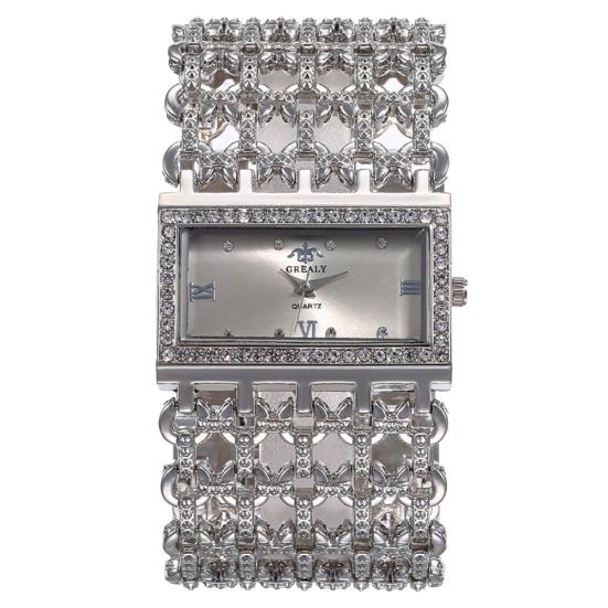 Женские кварцевые часы с широким ремешком