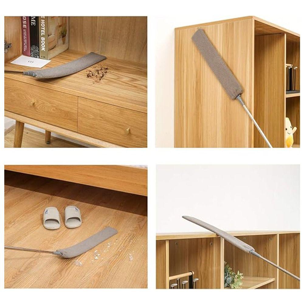 Microfiber Head Long Handle Cleaning Mop Retractable Window Duster Scrubber  Bedroom Floor