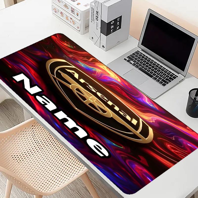 Custom Name Personalized football team Pattern Mousepad, Laptop PC Desk Mat, Decorative Desk Mat for Home Keyboard Pad Gift