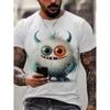 Summer Men's T Shirt Street Casual Short Sleeve Cartoon Print Funny Animal T-Shirts Fashion Streetwear Male Oversized Clothing